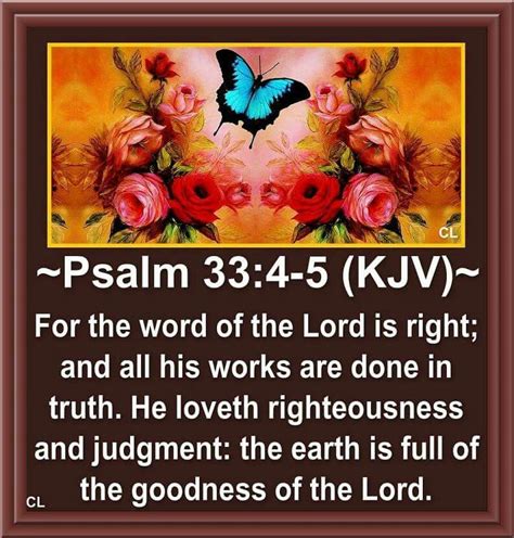 Ps 334 5 Kjv King James Bible Verses Psalm 33 Righteousness Bible