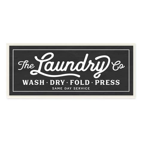 Vintage Laundry Sign Textual Art On Wrapped Canvas Laundry Wall Art