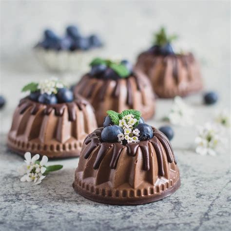 I got some cool new kitchen things for christmas from my daughter. Triple Chocolate Mini Bundt Cakes | Recipe | Cake packaging, Mini christmas cakes, Dessert recipes