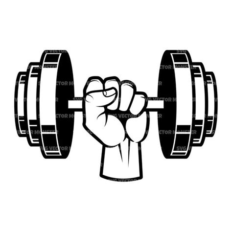 Dumbbell Svg Barbell Svg Weight Svg Bodybuilding Fitness Inspire Uplift