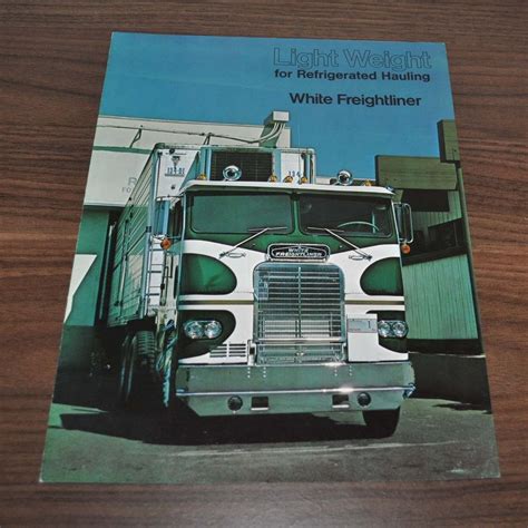 White Freightliner Refrigerated Hauling Truck Brochure Prospekt Ebay