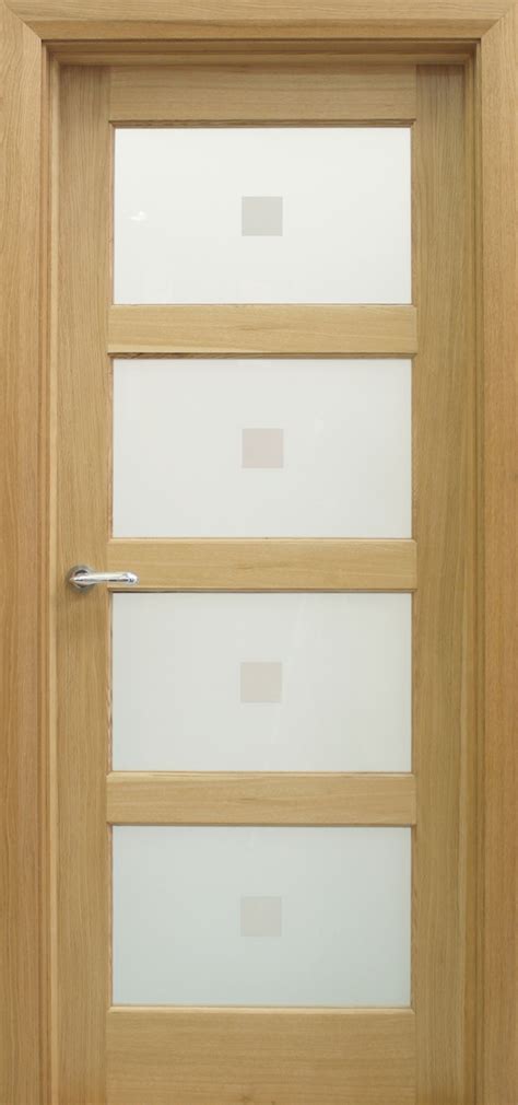 Contemporary 4 Lite White Oak Door 40mm Internal Doors Oak Doors