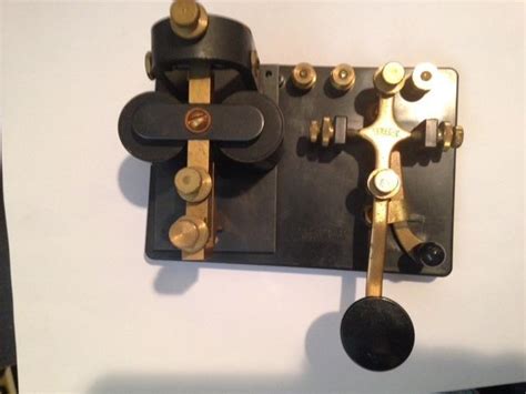 Ef Johnson Telegraph Sounder And Morse Code Key Kob Set Cw Railroad
