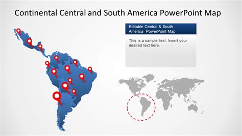 Continental Latin America Powerpoint Map Slidemodel