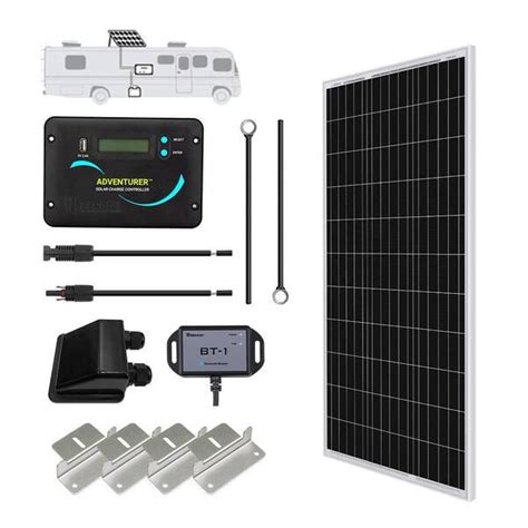 Renogy 100 Watt 12 Volt Monocrystalline Solar RV Kit With Adventurer