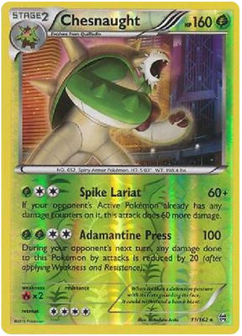 Chesnaught Xy Breakthrough 11 Pokemon Card