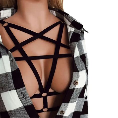 Buy Strappy Bra Five Star Elastic Bandage Hollow Out Sexy Crop Tops Sexy Women