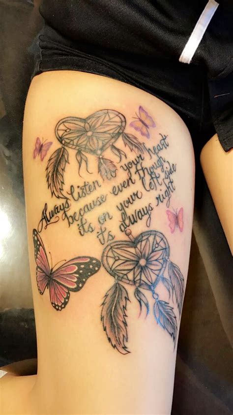 Pin By Tammy Hurst On Wings Feather Tattoos Thigh Tattoos Women