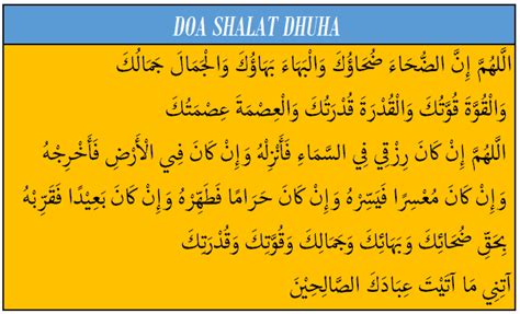 Niat sholat dhuha ini juga harus dibaca di dalam hai atau juga bisa dibaca dengan menggunakan suara yang pelan. Doa, Niat dan Tata Cara Sholat Dhuha (Lengkap Arab, Latin ...