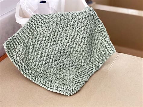 Irish Moss Stitch Dishcloth Knitting Pattern Handy Little Me