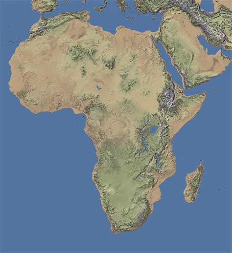 Mapa Fisico De Africa Mudo