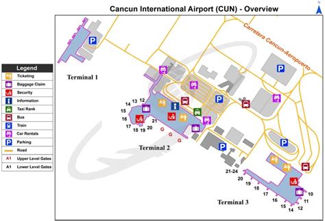 Cancun Airport Map Get Around The Airport Easily Cancun Airport
