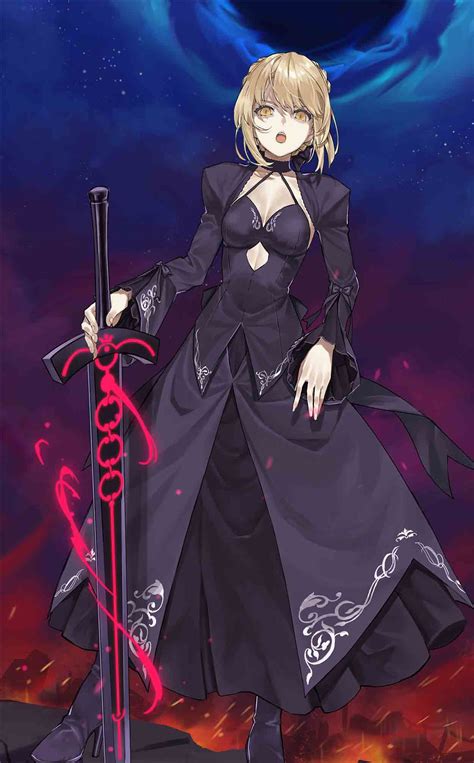 Safebooru 1girl Artoria Pendragon All Black Dress Blonde Hair Braid