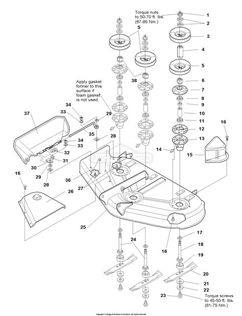 Simplicity 1692881 50 Mower Deck W Baffles Parts Diagram For 44 And 50 Mower Deck Housing