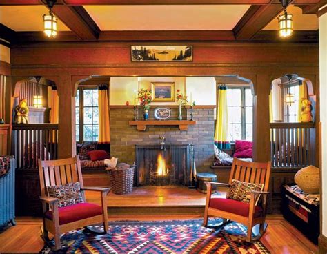 Fireplace Ideas For Bungalows Craftsman Style Homes Craftsman