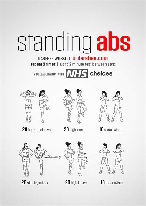 Standing Abs Workout Google Search Standing Workout Easy Ab