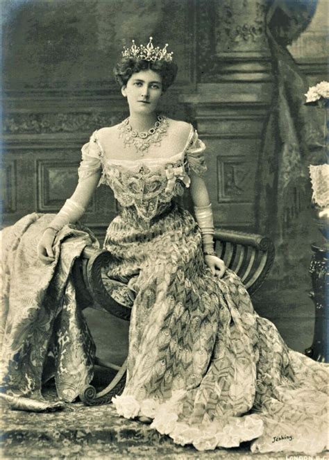 Lady Curzon Wearing The Peacock Dress Created For Her In