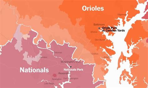Interactive Map Shows Nats Orioles Divide At Zip Code Level The