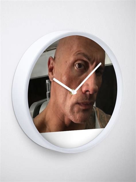 Dwayne The Rock Johnson Eyebrow Raise Meme Clock For Sale By