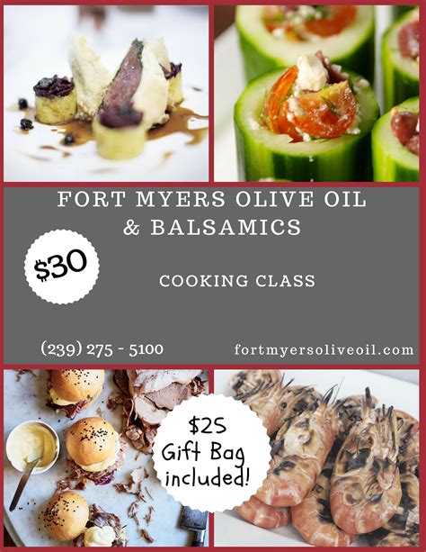 Cooking And Tasting Demonstration Fort Myers Olive Oil And Balsamics