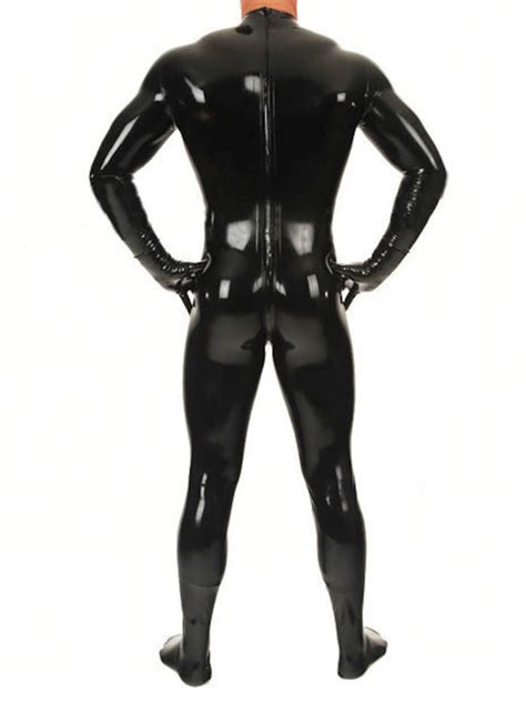 fetish latex wang sexy bdsm bondage dominatrix submissive style latex full bodysuit for men