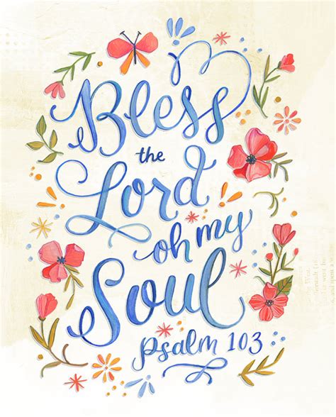Psalm 103 Bless The Lord Oh My Soul Version 2 Makewells Etsy Bless
