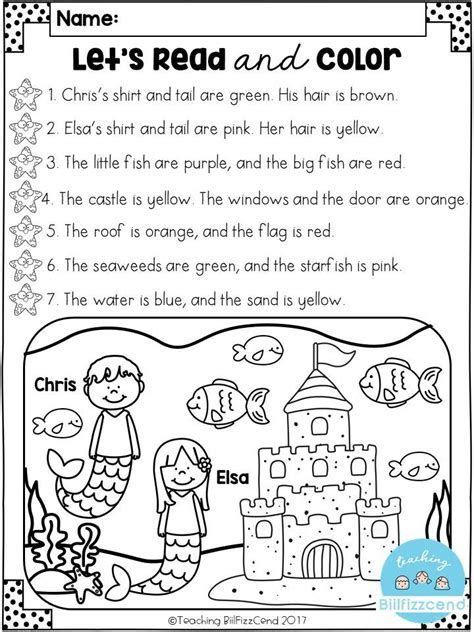 Early Reading Comprehension Worksheets Preschool Free — Db 1st Grade