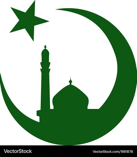 Symbol Of Islam And Mosque Ramadan Royalty Free Vector Image