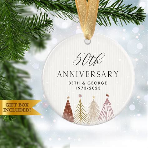 BEAUTIFUL 50TH ANNIVERSARY Christmas Ornament Celebrating Our 50th