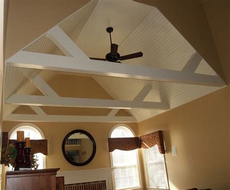 Vaulted ceilings provide a place for hot air to go. Vaulted Ceiling Beams | Vaulted ceiling beams, Floating ...