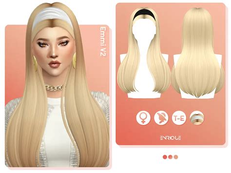 Emmi V2 Hairstyle Enrique Sims 4 Hairs