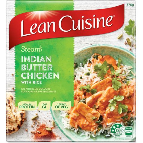 With so many options to choose from, you may feel like you'll be staring at the frozen food case for hours. Lean Cuisine Steam Butter Chicken Butter Chicken 370g ...