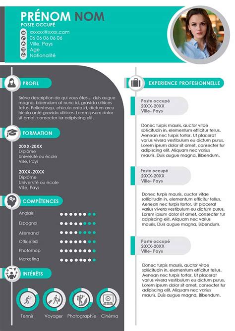 Browse word cv templates in ms office word & powerpoint format personal and contact information: Modèle de CV PowerPoint Gratuit à Télécharger | Template de CV