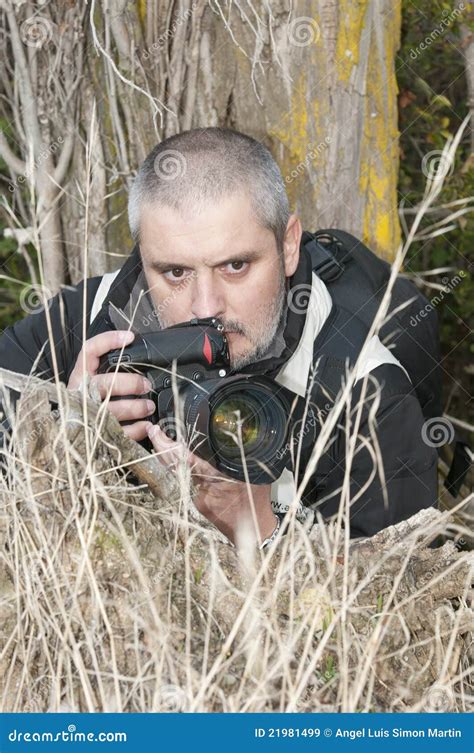 Photographer In Action Stock Image Image Of Capture 21981499