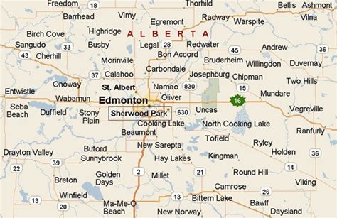 Sherwood Park Alberta Area Map And More