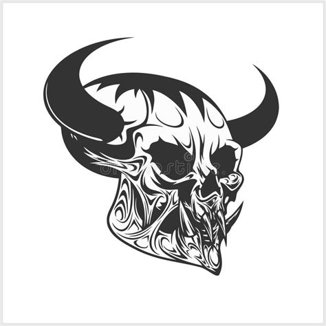 Tribal Skull Tattoo Design Stock Vector Illustration Of Beast 39396057