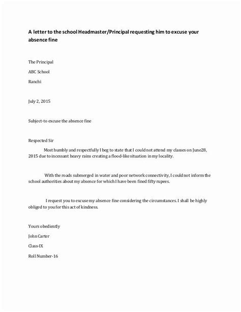 40 Absent Letter For School Business Letter Example Letter Writing