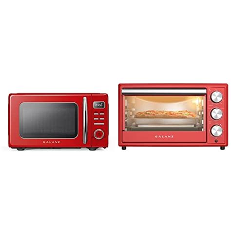 Boost Your Kitchens Style With Galanz Red Retro Microwave