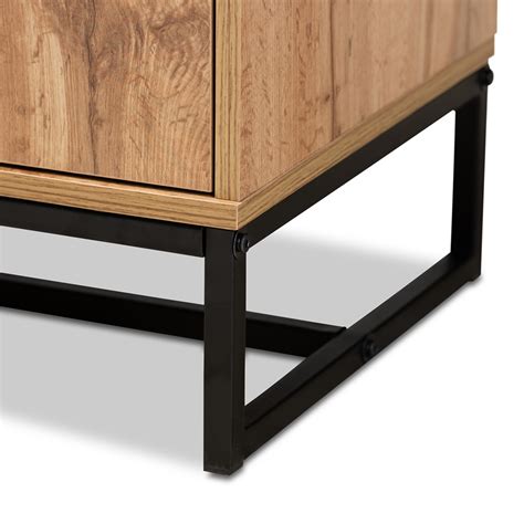 Baxton Studio Reid Modern And Contemporary Industrial Oak Finished Wood