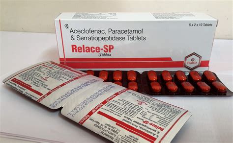 Aceclofenac Paracetamol Serratiopeptidase Tablets Packaging Type Blister Rs Box ID