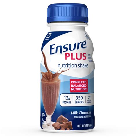 Ensure Plus Nutrition Shake Milk Chocolate Fl Oz Bottle Case Of