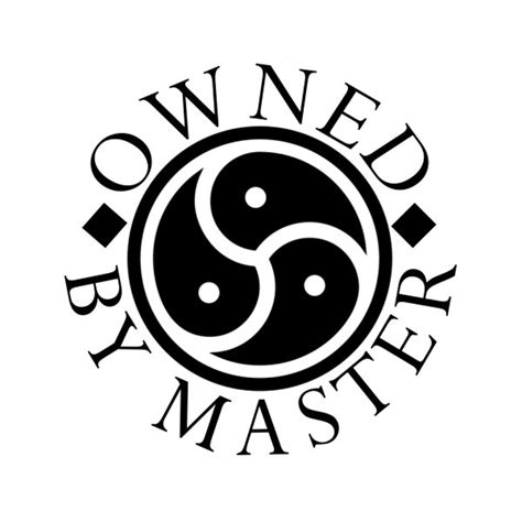 Owned By Master Temporary Tattoo Owned By Master Around Triskelion Symbol Sex Slave Body Art