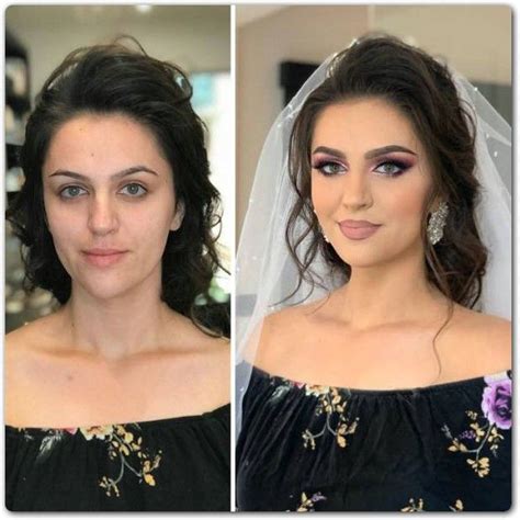 Amazing Pictures Before And After Their Wedding Makeup 18 Bride