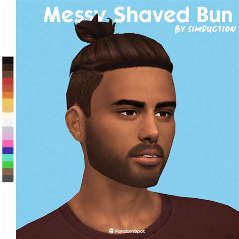 Sims 4 Man Bun Hair Cc In 2024 Man Bun Hairstyles Man Bun Undercut