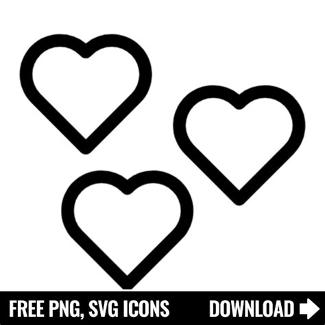 Free Three Hearts Svg Png Icon Symbol Download Image
