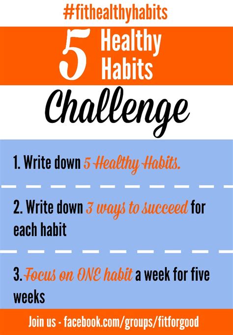 5 Healthy Habits Challenge Fit For Good The Happy Housewife Real