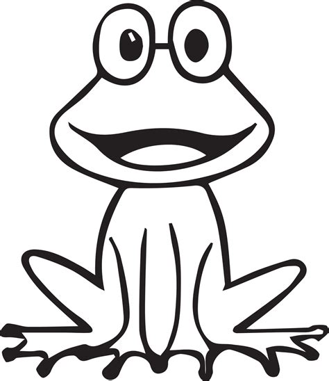 Frog Coloring Page Free Download Cute 5021163 Vector Art At Vecteezy