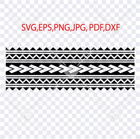 Polynesian Svg Seamless Border Samoan Tribal Pattern Etsy