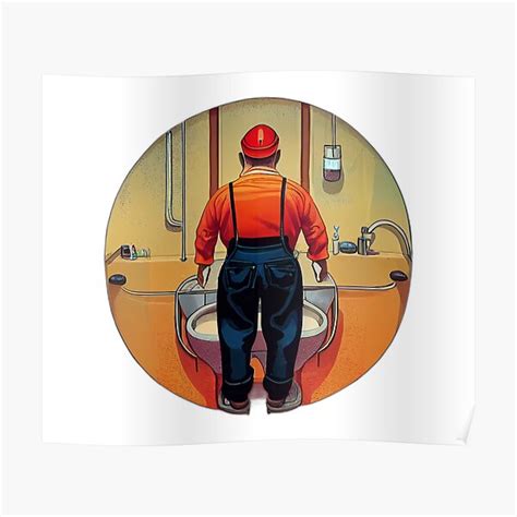 Plumbers Butt Crack Poster For Sale By Lnj Design Redbubble