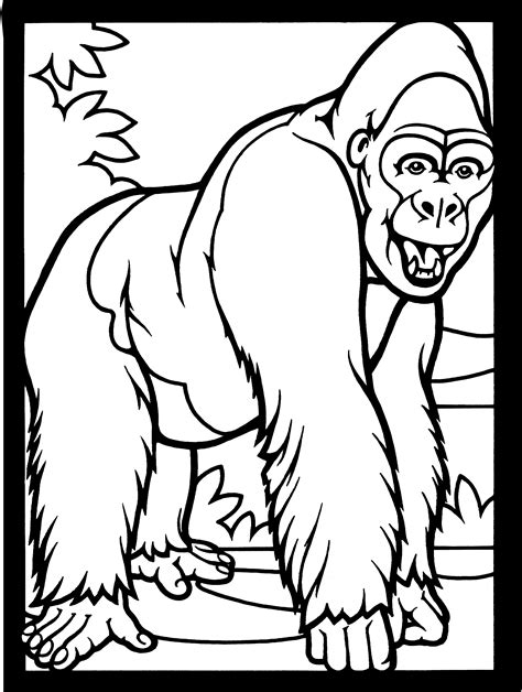 Use these images to quickly print coloring pages. Free Gorilla Coloring Pages